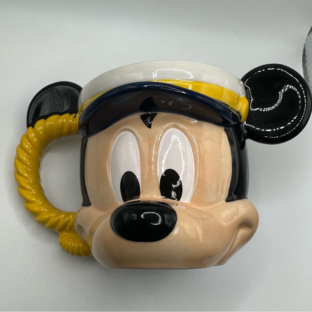 Disney Cruise Line Captain Mickey Mouse Ceramic Mug Cup, Rare